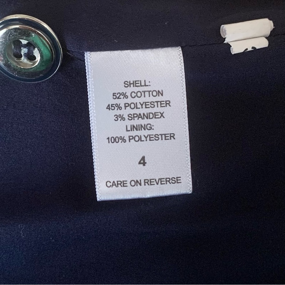 New York & Co Dark Blue Button Skirt Suit - Picture 11 of 15